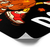 Its Leg Day Funny Turkey Exercise Thanksgiving Men Poster (Ecke)