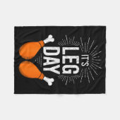 It's Leg Day Shirt Adult Kids Men Women Leg Day Th Fleecedecke (Vorderseite (Horizontal))