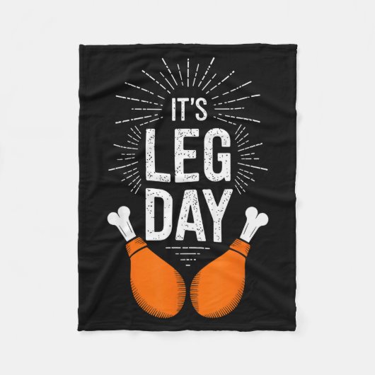 It's Leg Day Shirt Adult Kids Men Women Leg Day Th Fleecedecke (Vorderseite)