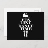 Its Line Dance Time Line Dancing Music Boots Gift Postkarte (Vorne/Hinten)
