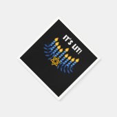 Its Lit Hanukkah Jewish Gift Festival Serviette (Ecke)