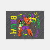 Its Mardi Gras Bruh Crayfish Dab Jester Beads Boys Fleecedecke (Vorderseite (Horizontal))
