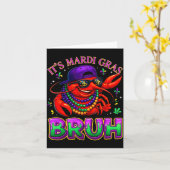 Its Mardi Gras Bruh Crayfish Fat Tuesday Boys Girl Karte (Gelbe Blume)