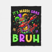 It's Mardi Gras Bruh Dabbing Crawfish Carnival Boy Fleecedecke (Vorderseite)