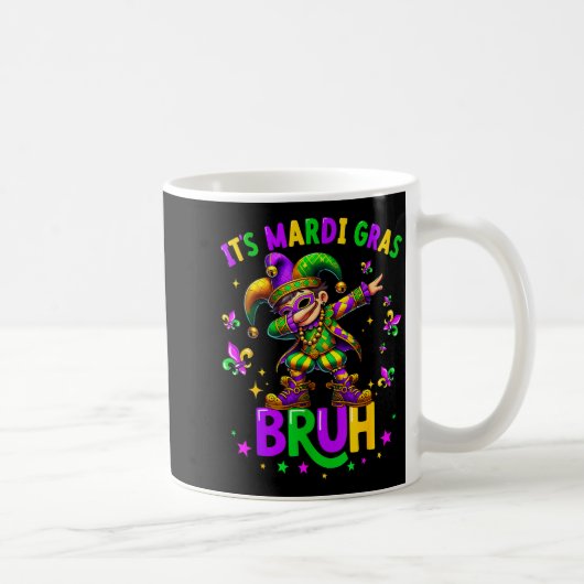 It's Mardi Gras Bruh Dabbing Leprechaun Jester New Kaffeetasse (Rechts)