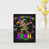It's Mardi Gras Bruh Dabbing Leprechaun Jester New Karte (Gelbe Blume)