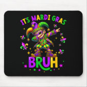 It's Mardi Gras Bruh Dabbing Leprechaun Jester New Mousepad (Vorne)