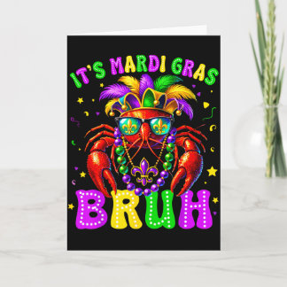 Its Mardi Gras Bruh Funny Crawfish Outfit Boys Gir Karte