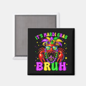 Its Mardi Gras Bruh Funny Crawfish Outfit Boys Gir Magnet (Vorderseite/Rückseite)