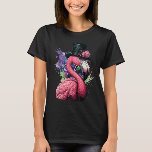 It's Mardi Gras Yall Carnival Party Cool Flamingo T-Shirt (Vorderseite)