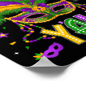 It's Mardi Gras Y'all Feathered Mask Carnival Men  Poster (Ecke)