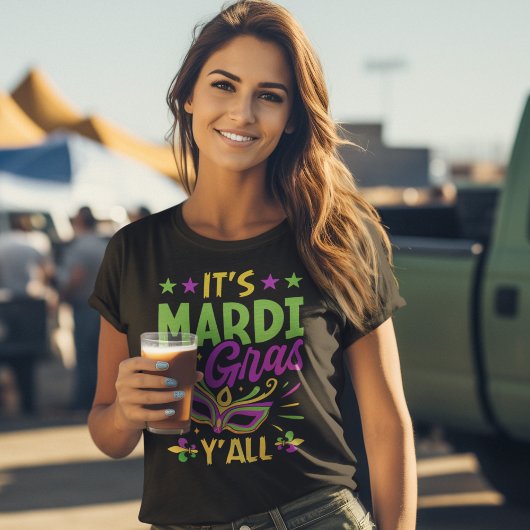 It's Mardi Gras y'all, Funny Mardi Gras Tri-Blend Shirt