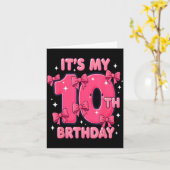 It's My 10 Birthday Coquette Bow Girl Cute 10 Year Karte (Gelbe Blume)