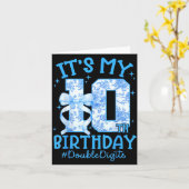 It's My 10th Birthday Girl Blue Coquette Bow 10 Ye Karte (Gelbe Blume)