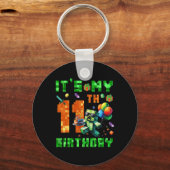 It's My 11th Birthday Pixel Number Video Game Game Schlüsselanhänger (Vorderseite)