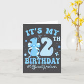 It's My 12th Birthday Girl Coquette Bow Blue 12 Ye Karte (Gelbe Blume)