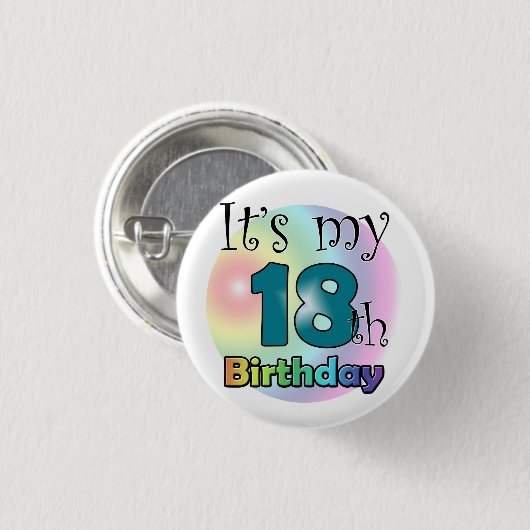 It's my 18th Birthday Button (Vorne & Hinten)