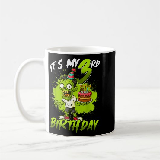 It's My 3rd Birthday Zombie 3 Years Old Happy Hall Kaffeetasse (Links)