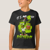 It's My 3rd Birthday Zombie 3 Years Old Happy Hall T-Shirt (Vorderseite)