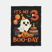 It's My 3rd Boo-day Birthday Halloween Ghost 3 Yea Fleecedecke (Vorderseite)