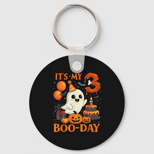 It's My 3rd Boo-day Birthday Halloween Ghost 3 Yea Schlüsselanhänger (Vorderseite)