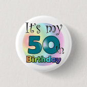 It's my 50th Birthday (Blue) Button (Vorderseite)