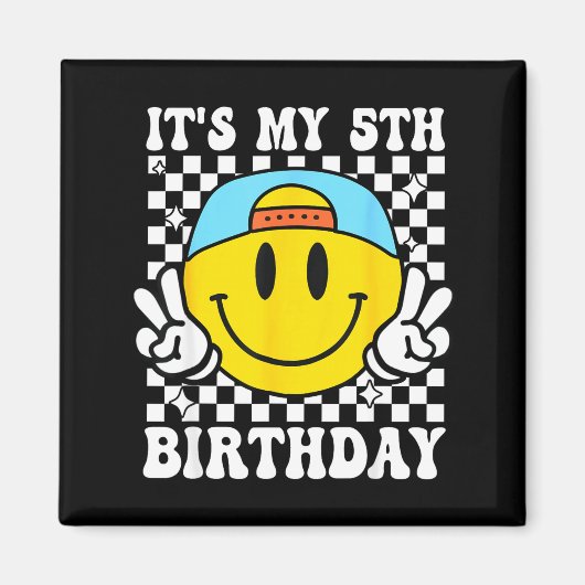 It's My 5th Birthday 5 Years Old Boys Bruh I'm 5 F Magnet (Vorne)