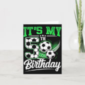 It's My 5th Birthday Boy Soccer Ball 5 Year Old Nu Karte (Vorderseite)