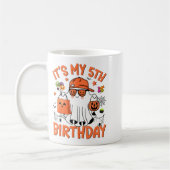Its My 5th Birthday Funny Halloween Boo Ghost 5th Kaffeetasse (Links)