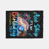 It's My 60th Birthday Trip Cruise Vacation Matchin Fleecedecke (Vorderseite (Horizontal))