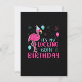 It's My 60th Flocking Birthday Funny Flamingo Love Einladung (Vorderseite)