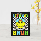 It's My 67th Day Of School Bruh Six Seven Meme Boy Karte (Gelbe Blume)