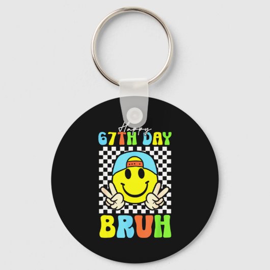 It's My 67th Day Of School Bruh Six Seven Meme Boy Schlüsselanhänger (Vorderseite)
