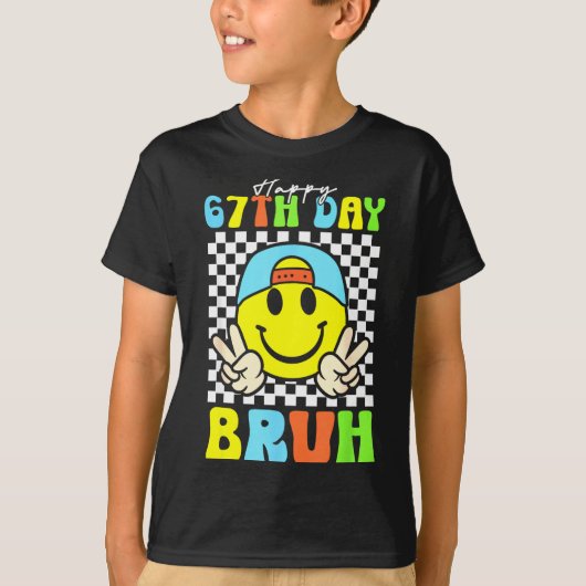 It's My 67th Day Of School Bruh Six Seven Meme Boy T-Shirt (Vorderseite)