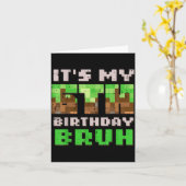 Its My 6th Birthday Bruh Xel Gamer 6 Bday Gaming B Karte (Gelbe Blume)