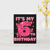 It's My 6th Birthday Coquette Bow Girl Cute 6 Year Karte (Gelbe Blume)