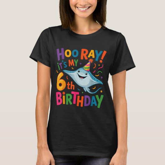 It's My 6th Birthday Party 6 Years Old Birthday St T-Shirt (Vorderseite)