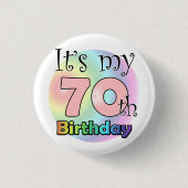 It's my 70th Birthday (Pink) Button (Vorderseite)