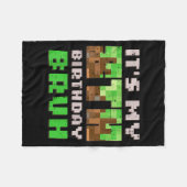Its My 8th Birthday Bruh Xel Gamer 8 Bday Gaming B Fleecedecke (Vorderseite (Horizontal))
