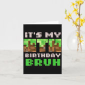 Its My 8th Birthday Bruh Xel Gamer 8 Bday Gaming B Karte (Gelbe Blume)