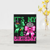It's My 8th Birthday Witch Nk And Green Bow Croche Karte (Gelbe Blume)