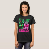 It's My 8th Birthday Witch Nk And Green Bow Croche T-Shirt (Vorne ganz)