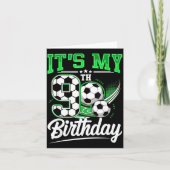 It's My 9th Birthday Boy Soccer Ball 9 Year Old Nu Karte (Vorderseite)