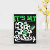 It's My 9th Birthday Boy Soccer Ball 9 Year Old Nu Karte (Gelbe Blume)