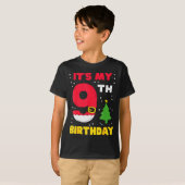 It's My 9th Birthday Christmas 9 Years Old Santa B T-Shirt (Vorne ganz)