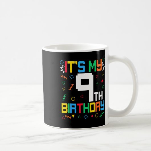 It's My 9th Birthday Gamer Kids Video Game Birthda Kaffeetasse (Rechts)