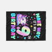 It's My 9th Birthday Girl Cute Axolotl 9 Year Old  Fleecedecke (Vorderseite (Horizontal))