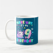 It's My 9th Birthday Girl Cute Axolotl 9 Year Old  Kaffeetasse (Links)