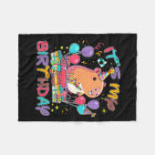 Its My Birthday Capybara Lovers Birthday Party Boy Fleecedecke (Vorderseite (Horizontal))