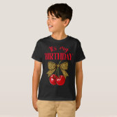 It's My Birthday Cute Cherry Leopard Coquette Bow  T-Shirt (Vorne ganz)